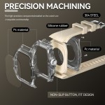 SHELLBOX Silicone Band Translucent IP68 Rating Modify Kit Watch Protective Case Waterproof For Apple Watch Series 10 46mm