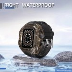 S SHELLBOX Silicone Band Translucent IP68 Rating Modify Kit Watch Protective Case Waterproof For Apple Watch Ultra 49mm